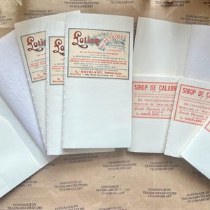 Grand livre vierge vintage fait main, pelure d'oignon et cahier/revue en papier à lettres avec couvertures de dossier (formats voyageur REGULAR et PASSPORT)