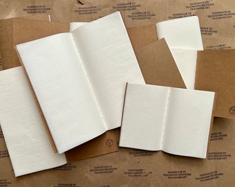Handmade Vintage Onion Skin (Fox River) Paper Notebook/Journal (REGULAR/PASSPORT traveler's sizes)