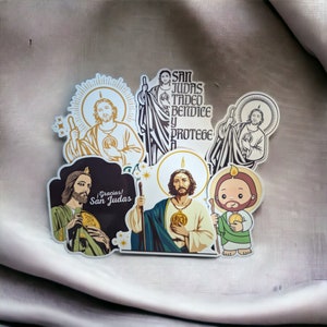 San Judas Stickers: Religious Decals for Laptop, Water Bottle