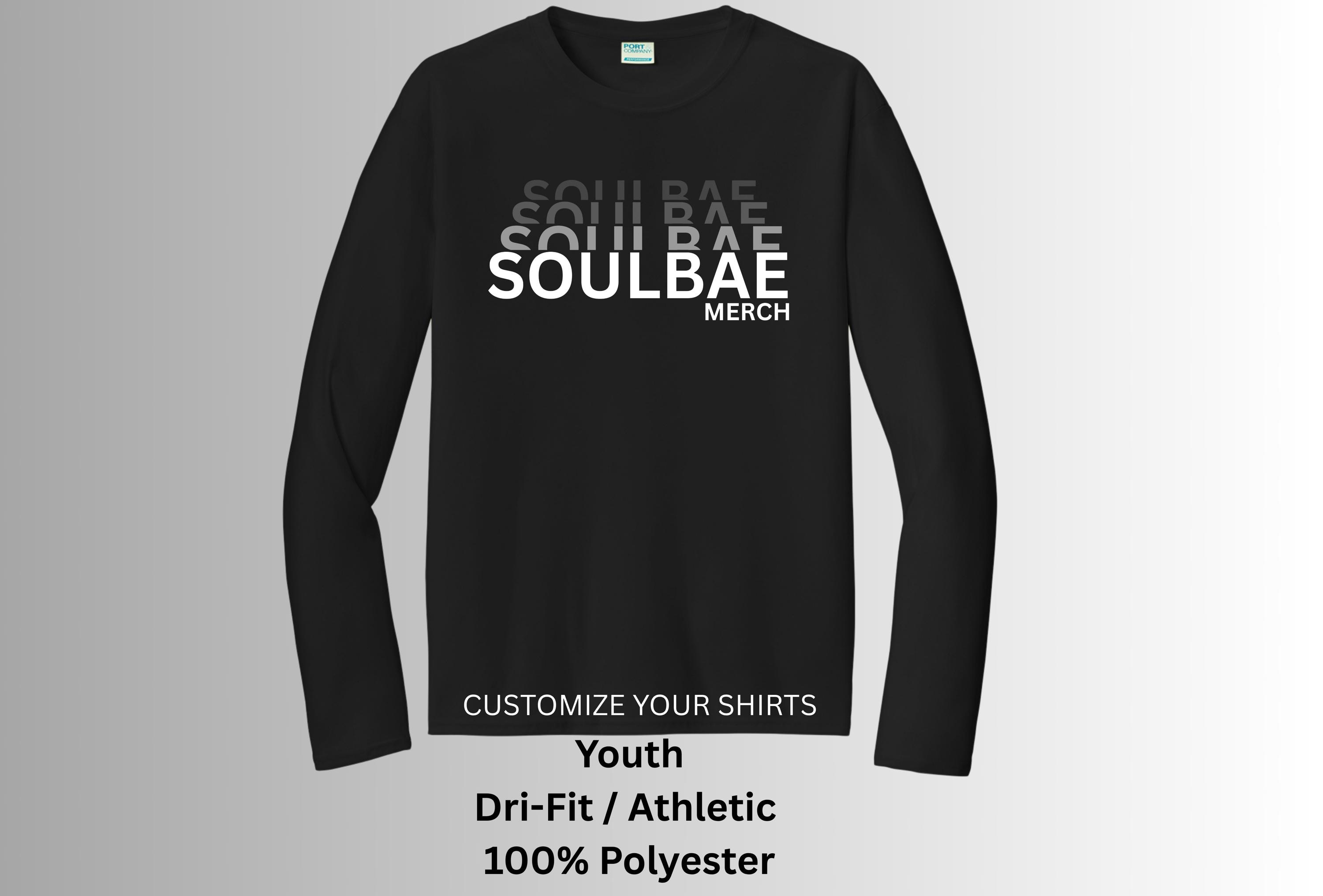 Youth Dri-fit Long Sleeve Performance Shirt - Custom Sport Design - Etsy  New Zealand, image size:3000x2032