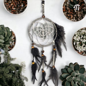 Black Feather Dreamcatcher: 20in Boho Wall Decor