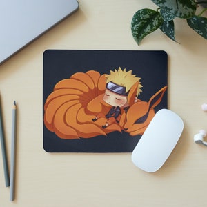 Mousepad Naruto Uzumaki Anime Desenho Fundo Laranja