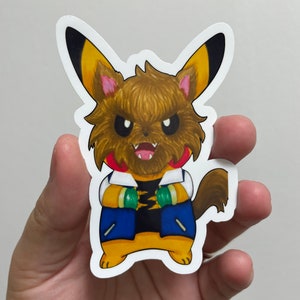 Sticker: Yellow Mouse in Wolf Costume