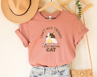 Therapy Cat T-Shirt, Funny Cat Shirt, Gift for Cat Lover, Cute Cat Shirt