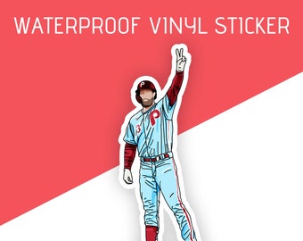 Waterproof vinyl sticker - Fan art of Bryce Harper Philadelphia Phillies number 3 - Baseball sticker