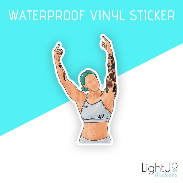 Waterproof vinyl sticker - Fan art Danielle Brandon Middle Fingers - Crossfit games 2021 sticker - Sport sticker - Cf Games sticker