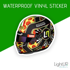 Waterproof vinyl sticker - Fan Art - Lando Norris Pizza Helmet - Italian Grand Prix Monza 2020 - McLaren Racing -Formula one sticker -F1 fan