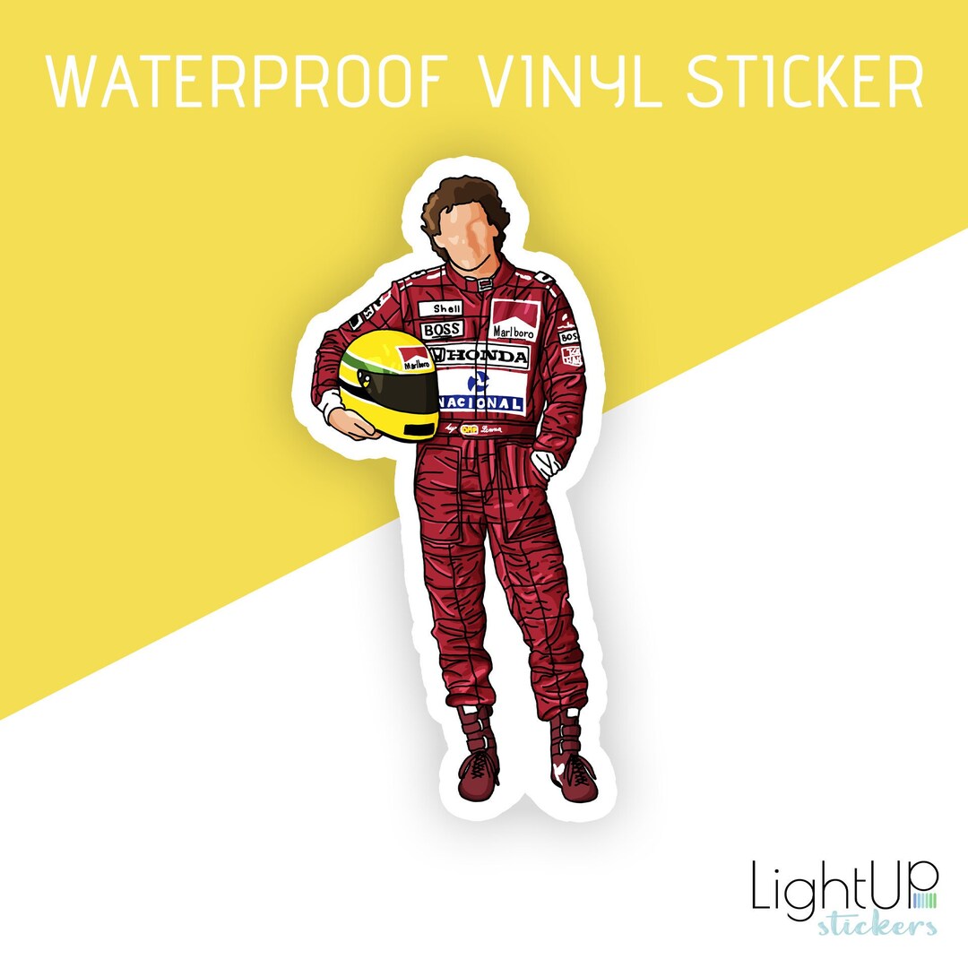 Sinner Racing Sticker Waterproof Vinyl Sticker Fan Art of Race Car Driver Ayrton Senna Honda ...