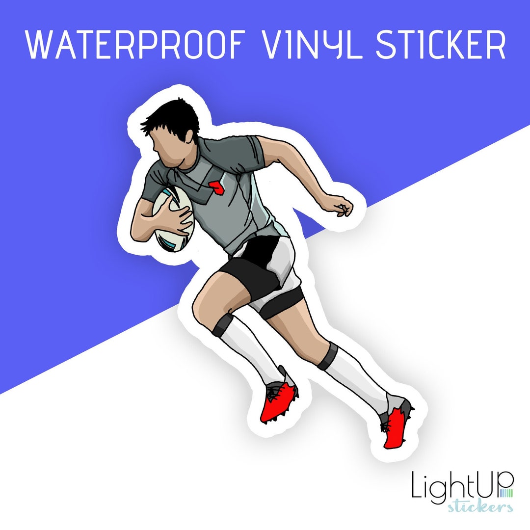 Shell Rugby Stickers Waterproof Vinyl Sticker Rugby Player Rugby Sticker - Etsy