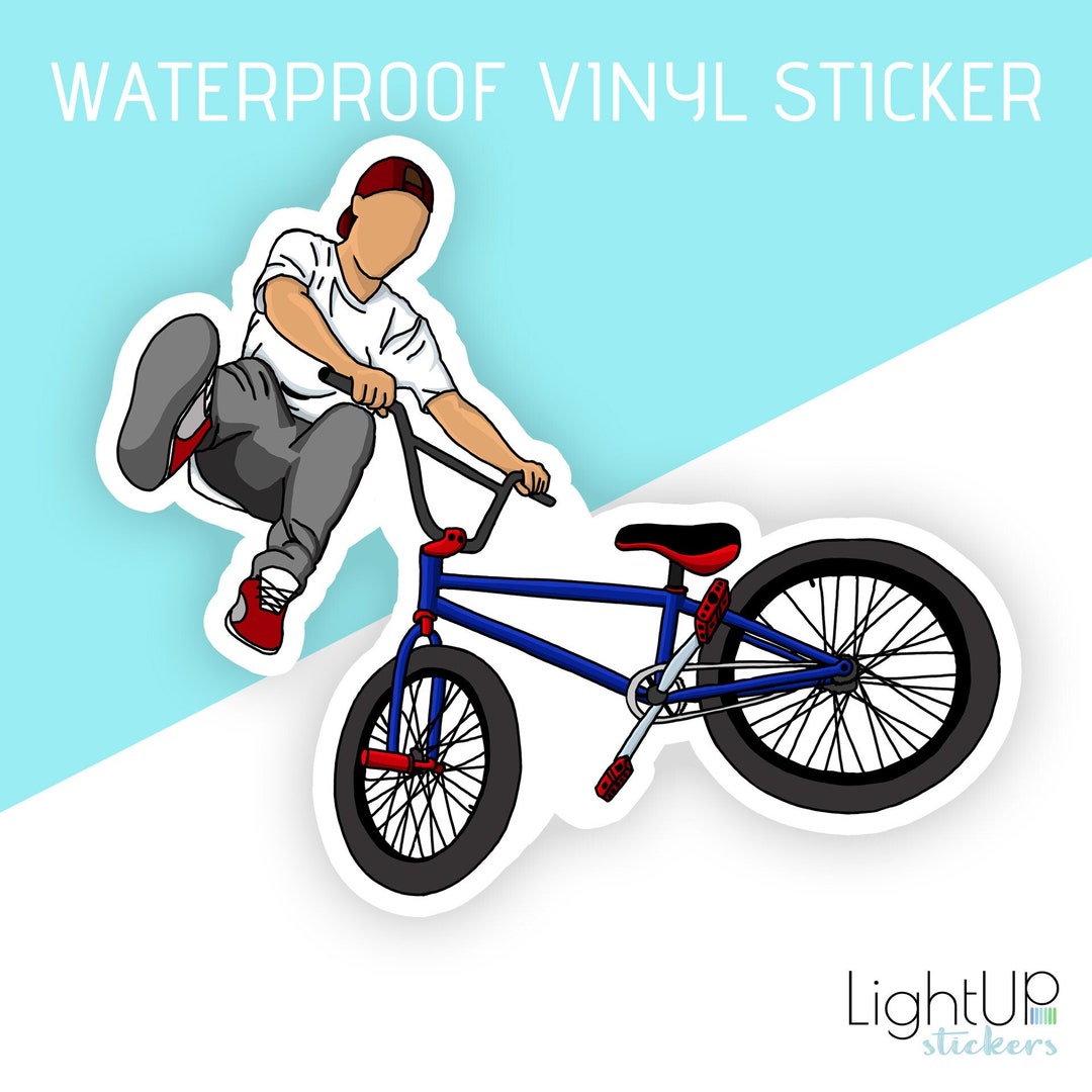 Waterproof Vinyl Sticker BMX Trick BMX Sticker - Etsy