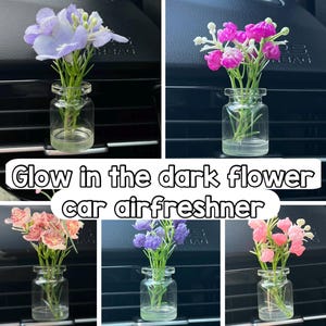 Flower Car Air Freshener, Diffuser, Refillable, Eco Friendly , Essential Oil, Gift