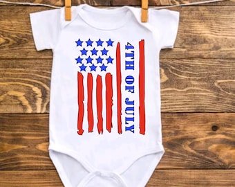 USA Flag Onesie®, Fourth of July Onesie®, USA Onesie®, 4th of July Onesie®, Patriotic Onesie®, USA Flag Onesie®