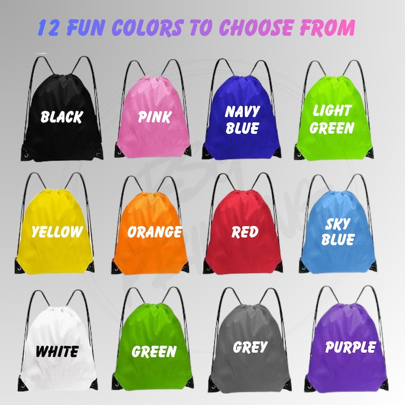 Personalized Drawstring Bag With Name Gym Backpacks, Custom Team All ...