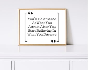 Law of Attraction Print: Inspirational Self-Growth Quote (Digital Download)
