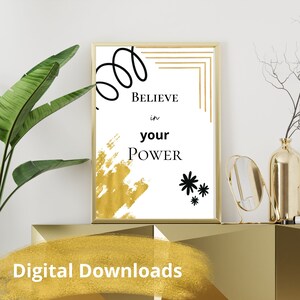 Believe In Yourself Print: Inspirational Wall Art (PDF Download)
