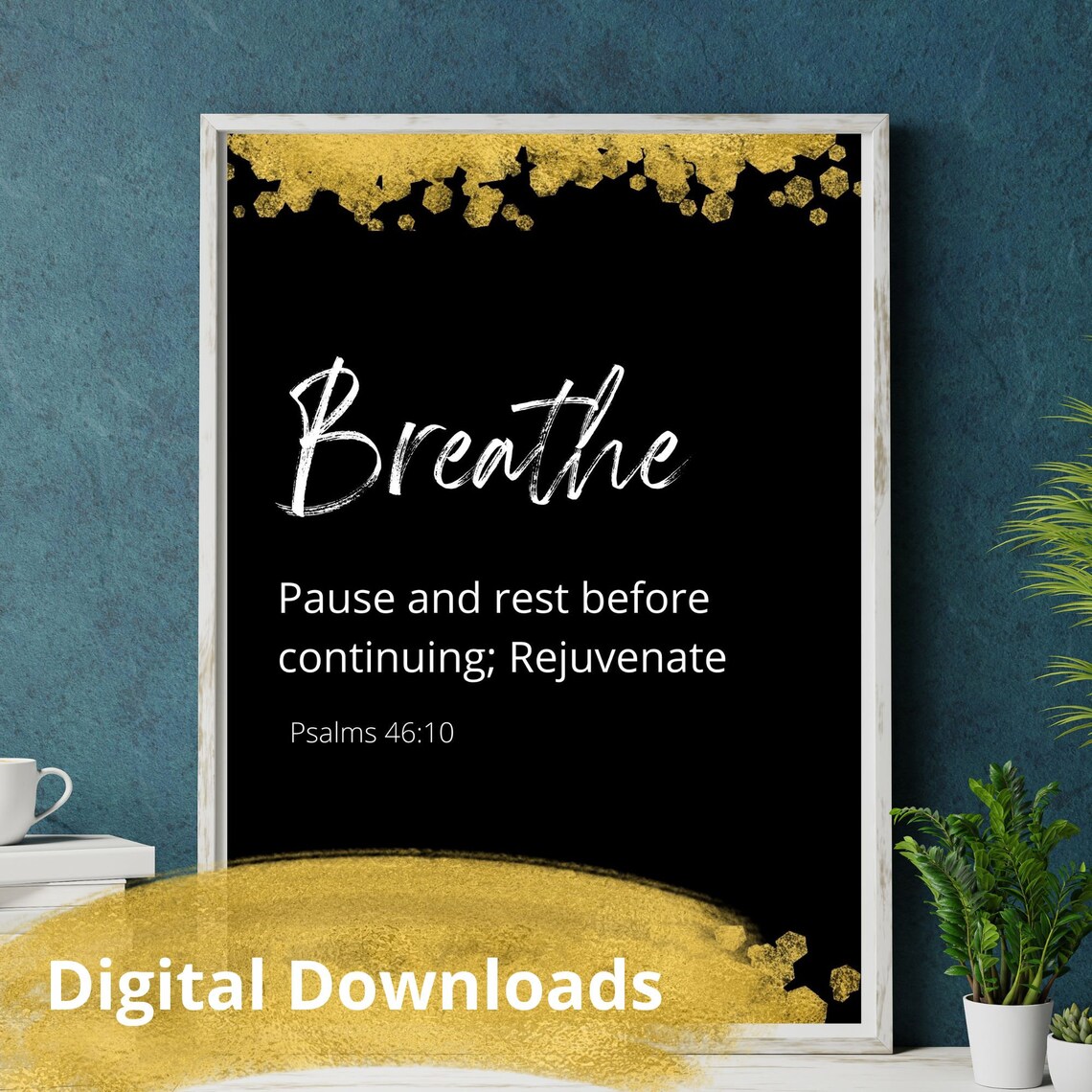 Breathe Definition Printable Wall Art Faith Based Etsy