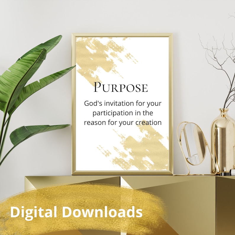 Purpose Definition Printable Wall Art Christian Print Etsy