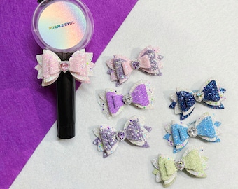Glitter Lightstick Bow: Kpop Fan Decoration Accessory