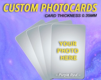 Custom Photocard | 10 to 100PCS | Any Picture | Customized Glossy Matte Holographic Holo Star Photo Card | Personalized Print Kpop Music
