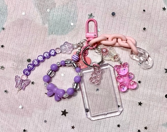 Kpop Beaded Keychain: Custom Photo Frame, Kawaii Y2K Charm