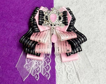 Lightstick Ribbon Bow | Black & Pink Kpop Concert Decoration