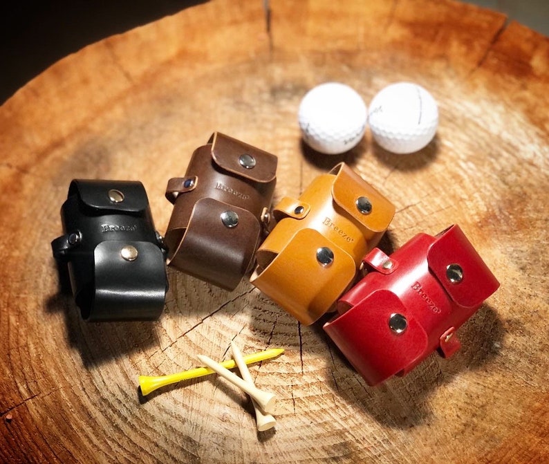 Leather Golf Ball Holder Accessory Gift Golf Ball Case Golf Etsy