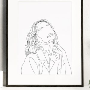 Custom Line Drawing, Minimalist Illustration, Custom Line Portrait, Family Portrait, Personalized Gift for Family, Couple Portrait