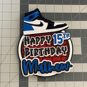 Sneakers Birthday Themed Cake Topper, Sneakers Cake Topper, Sneakers Cupcake Toppers