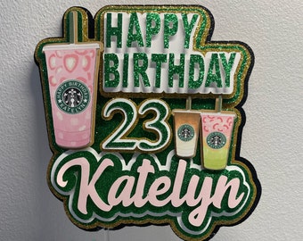 Starbucks Drinks Cake Topper