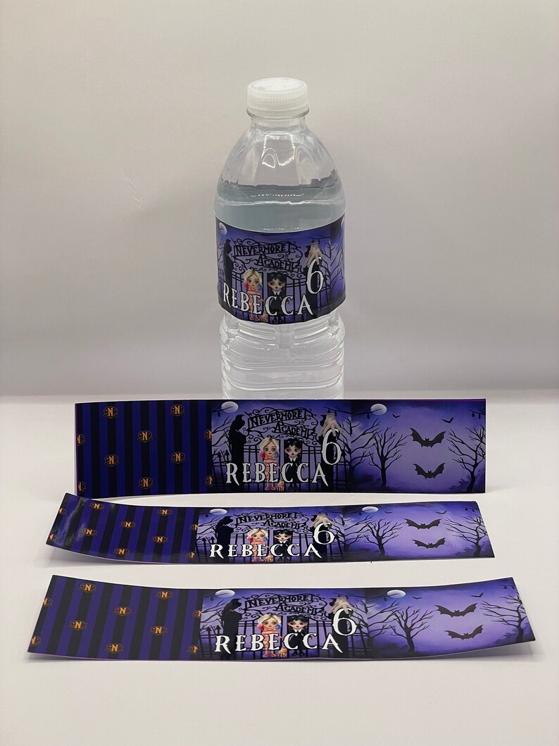 Wednesday Addams and Enid Water Bottle Labels - Etsy