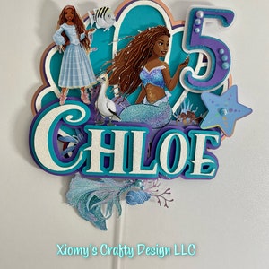 Mermaid Cake Topper,  Little Mermaid Ariel