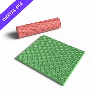 Geometric Texture Roller – 3D Printable STL for Clay, Fondant & Crafts