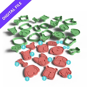 Dog Breed Cookie Cutter & Stamp Set: 3D Printable Baking Molds (STL Files)
