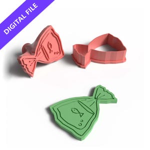 Fish-in-a-Bag Cookie Cutter Stamp Set: 3D Printable STL File