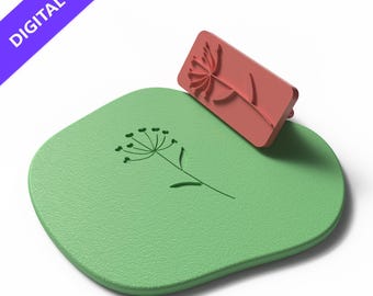 Botanical Cookie Stamp – 3D Printable STL for Floral Baking and Crafts