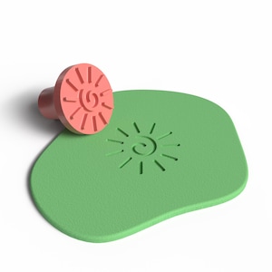 Sun Clay Stamp – 3D Printable STL File for Minimal Baking and Clay Creations