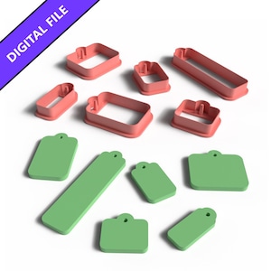 Gift Tag Cookie Cutter Set: 3D Printable STL Files (Baking & Crafts)