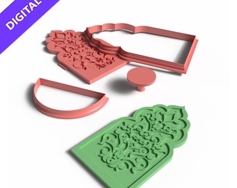3D Printable Arch Candle Holder STL File: Moroccan Islamic Design