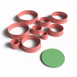 Round Cookie Cutter Set – 3D Printable STL File for Baking, Crafts, and Multi-Size Projects