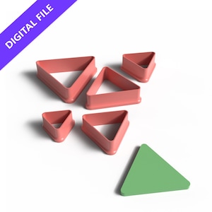 Triangle Cookie Cutter Set – 3D Printable STL File for Baking, Crafts, and Geometric Creations