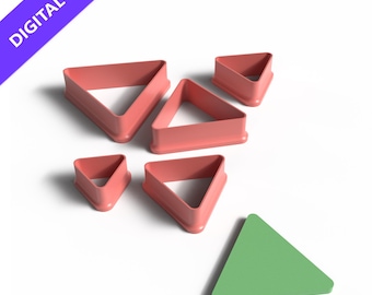 Juego de cortadores de galletas triangulares: archivo STL imprimible en 3D para repostería, manualidades y creaciones geométricas.