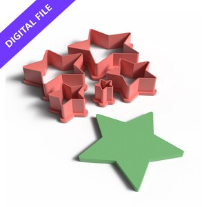 Star Cookie Cutter Set: 3D Printable STL Files (Baking & Crafts)