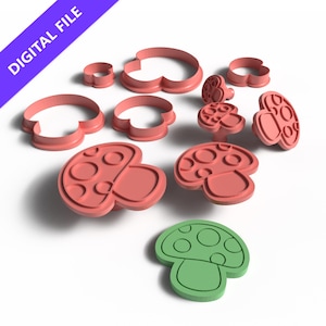 Emporte-pièce champignon et jeu d'estampes : Woodland Baking (fichiers STL imprimables 3D)