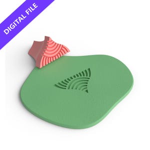 Sello de galleta con triángulo geométrico: archivo STL imprimible en 3D para repostería y manualidades
