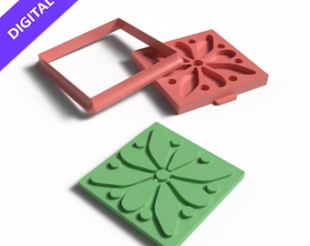 Cortador y sello de galletas de azulejos marroquíes: archivo STL imprimible en 3D