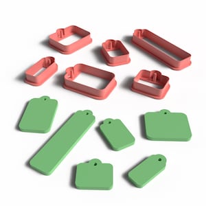 Gift Tag Cookie Cutter Set: 3D Printable STL Files (Baking & Crafts)
