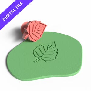 Leaf Cookie Stamp – 3D Printable STL File for Nature-Inspired Baking and Crafts