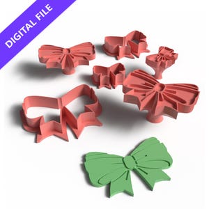 Set boogkoekjesuitsteker en stempel: 3D-afdrukbaar STL-bestand