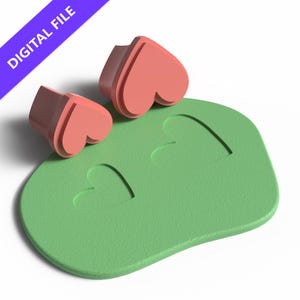 Heart Cookie Cutter & Stamp Set: 3D Printable STL File (Digital Download)