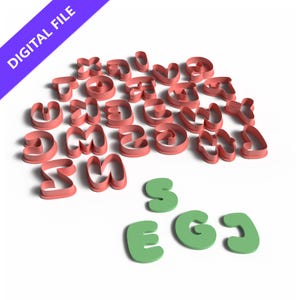 Fantasy Alphabet Cookie Cutter Set - 3D Druckbare Großbuchstaben STL zum Backen und Basteln